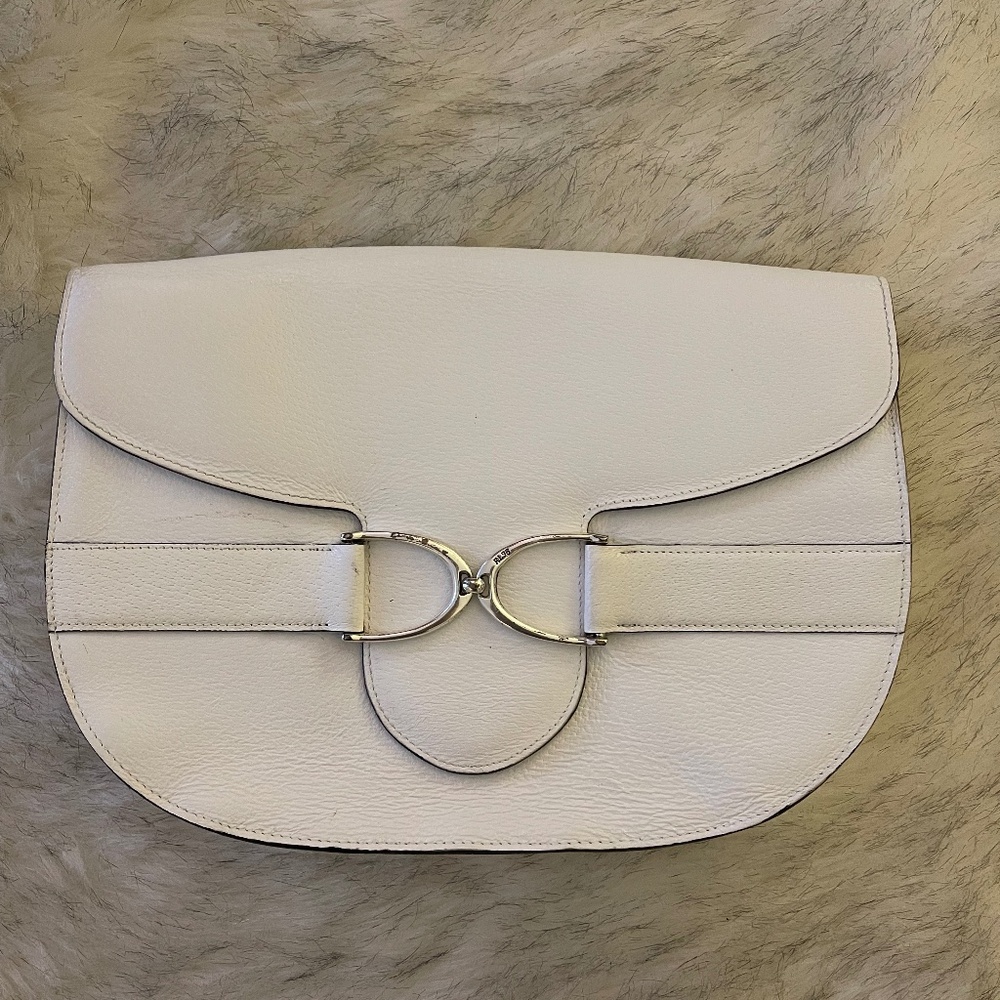 Ralph Lauren White leather shoulder bag